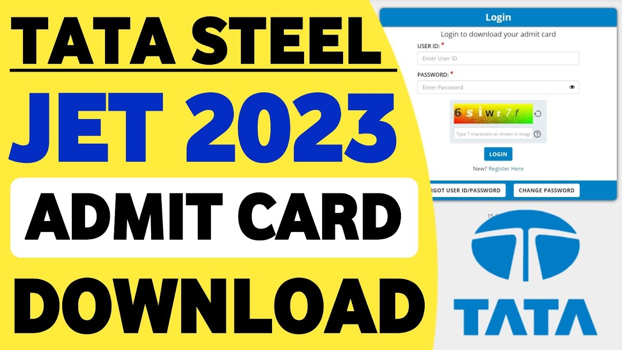 TATA STEEL JET Admit Card Download TATA STEEL JET Exam Date How to Download TATA STEEL Admit Card