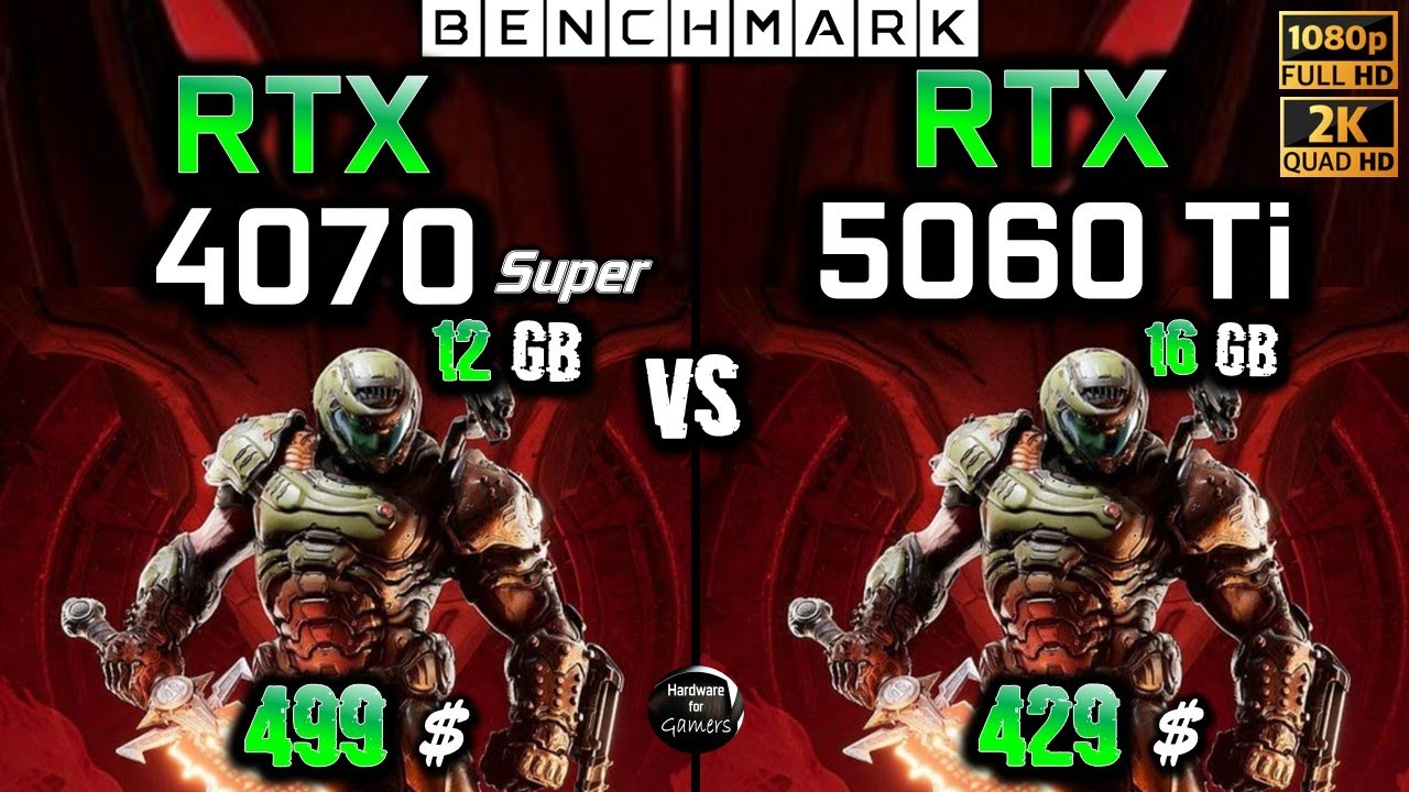 RTX 4070 Super 12GB vs RTX 5060 Ti 16GB / Test / 1080p - 1440p  / in 8 Games / Ryzen 7 9800X3D
