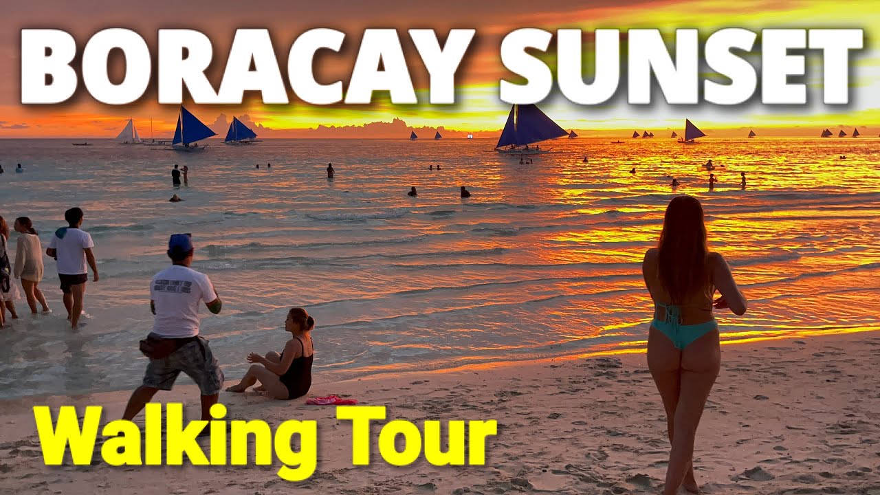 BORACAY PHILIPPINES - Most POPULAR WHITE BEACH during SUNSET | Boracay Island 2023