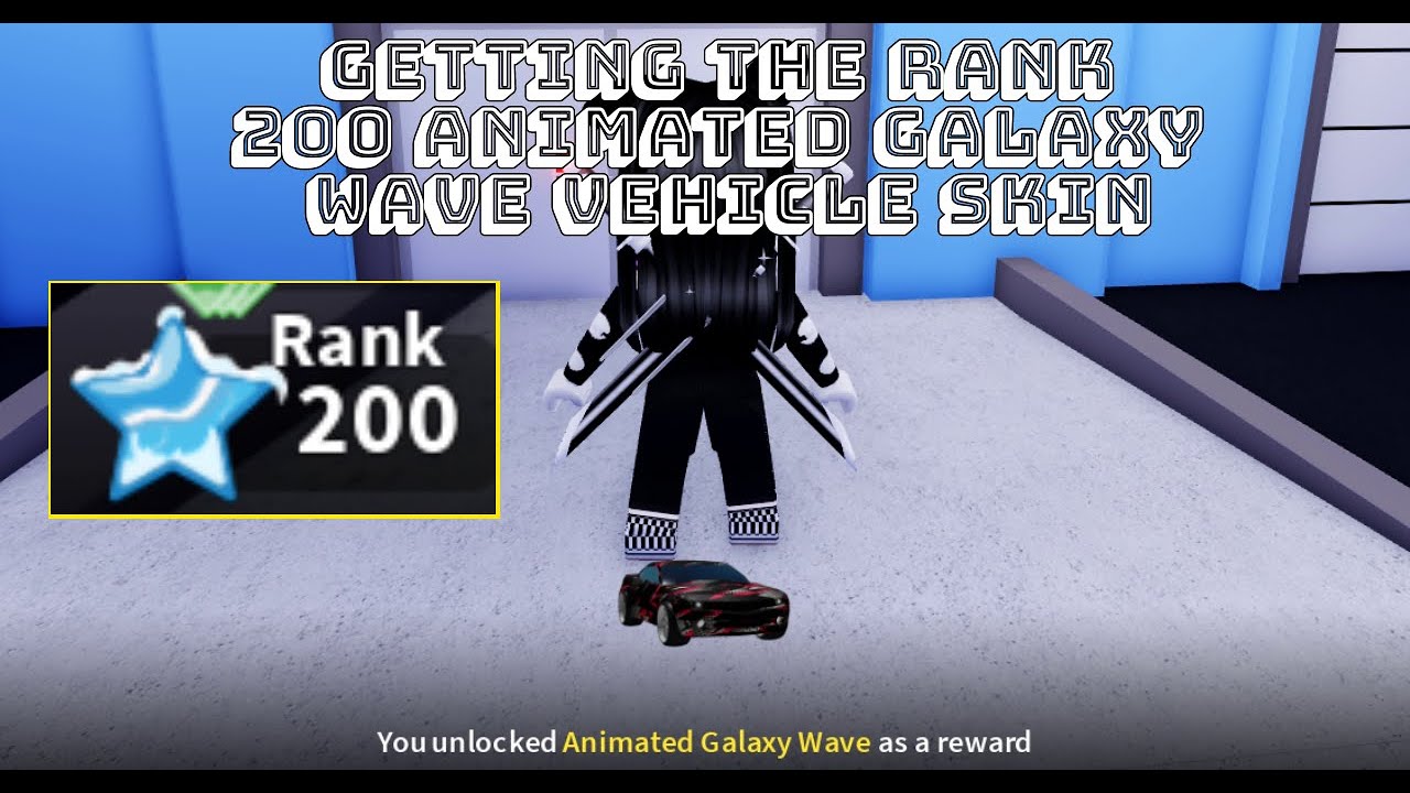 Getting The Rank 200 Animated Galaxy Wave Vehicle Skin | Mad City (ROBLOX)