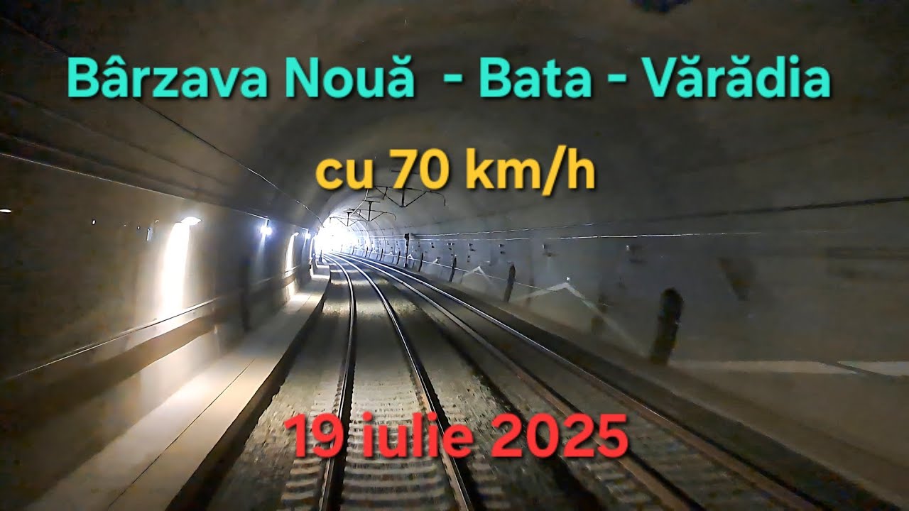 B&acirc;rzava Nouă - Bata - Vărădia cu 70 km/h - 19 iulie 2025