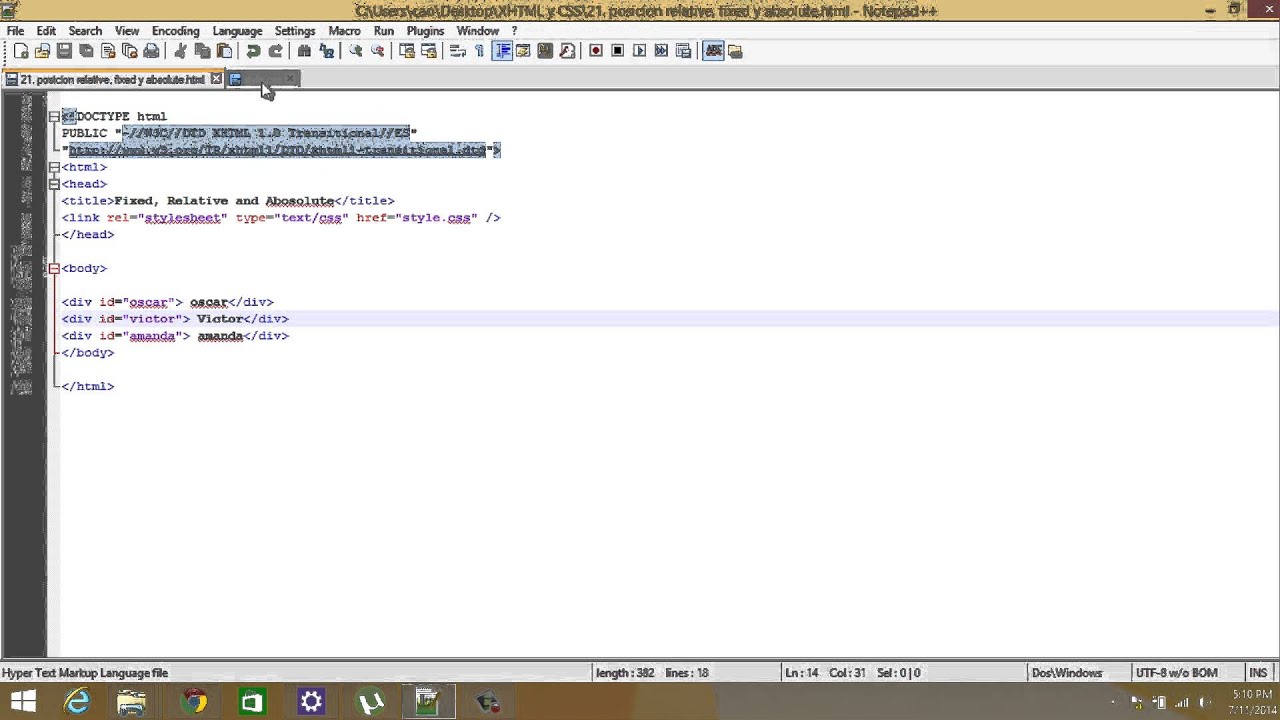 21. posicion relative vs absolute vs fixed con CSS