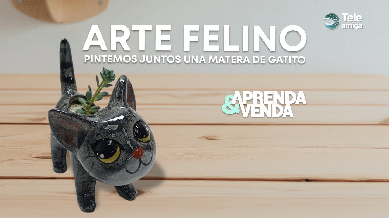 MATERITA DE GATITO PINTADA EN RESINA en Aprenda y Venda - Teleamiga