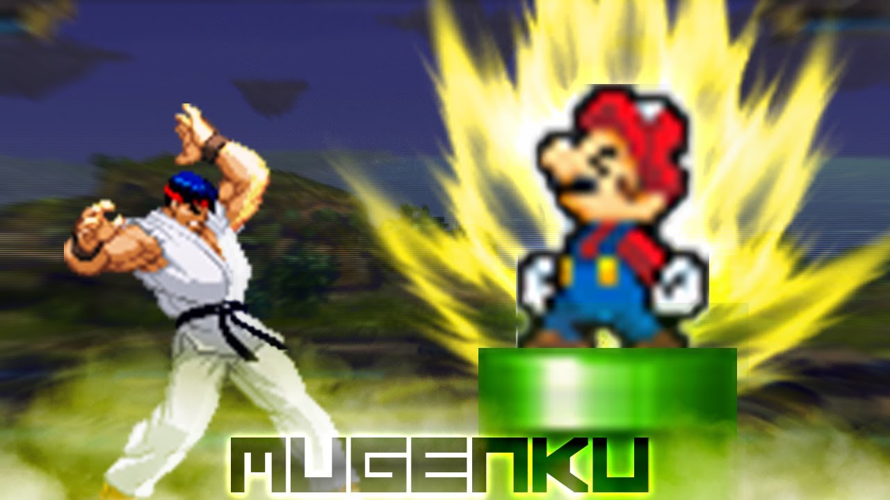 Ice Power Ryu Burn vs Super Better Mario! Super Smash Bros. Brawl vs Street Fighter MUGEN