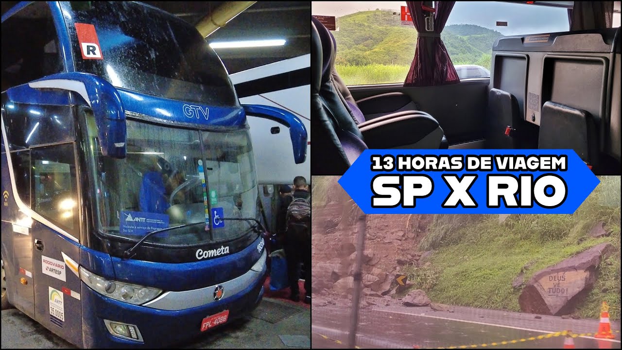 DEU RUIM! 13 HORAS DE VIAGEM SÃO PAULO X  RIO DE JANEIRO - VIAJEI no LEITO CAMA da COMETA a SERVIÇO!