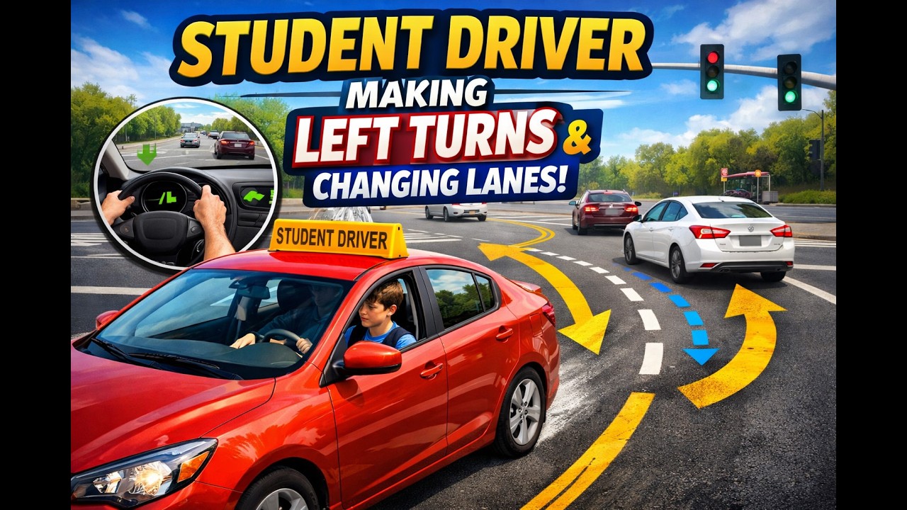 Student driver  Lidia turning left | live demo | how to turn left #canada #driving #drivingschool