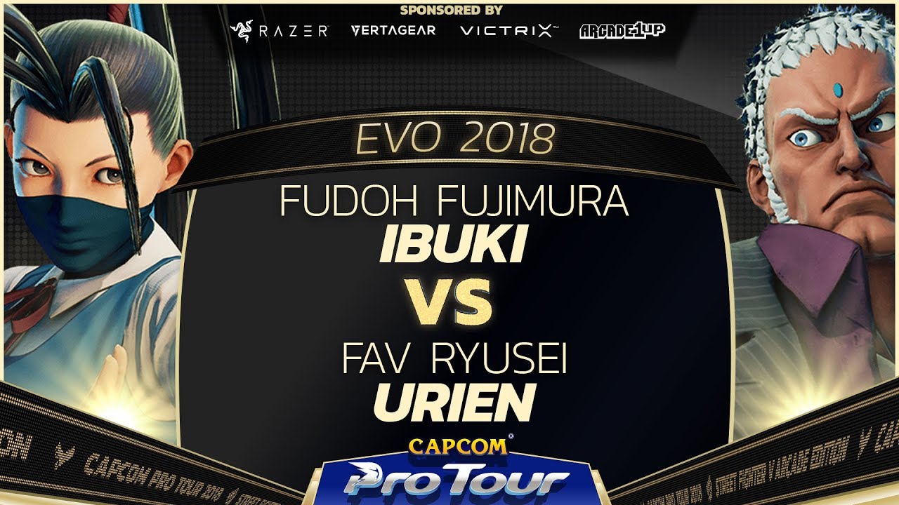Fudoh Fujimura (Ibuki) vs FAV Ryusei (Urien) - EVO 2018 - Semi Finals - SFV - CPT 2018