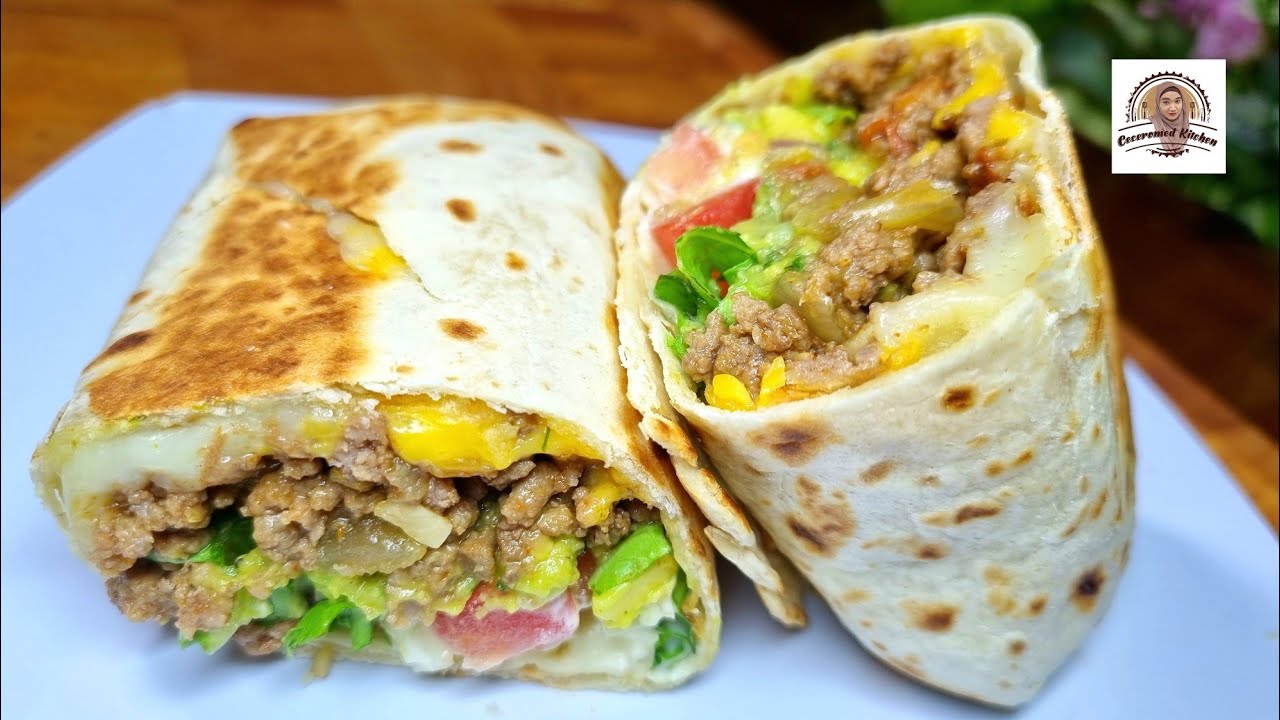 How to Make Mexican Beef Burrito.