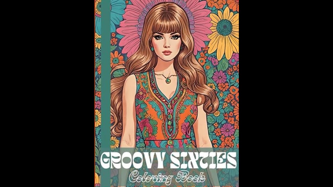 Groovy sixties by Dandelion clock BooksAdult Coloring Book Flip-Thru