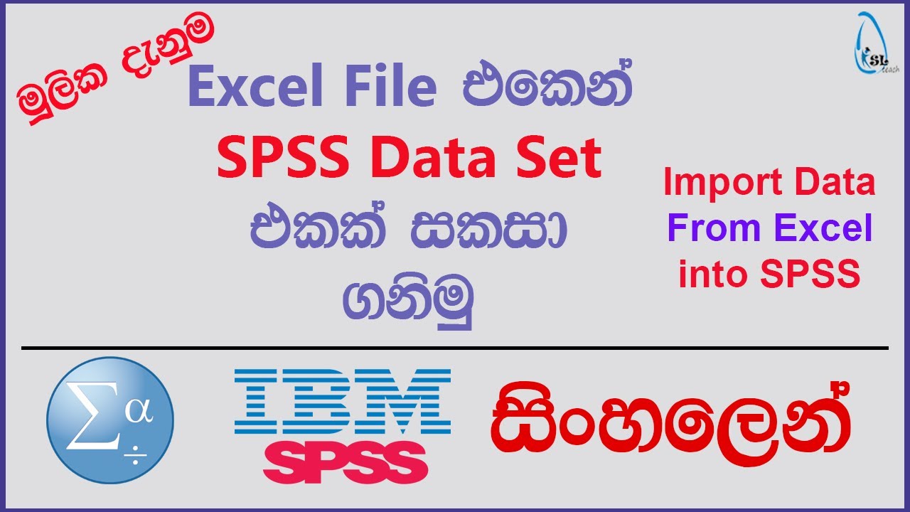 Import Data From Excel into SPSS | SPSS සිංහලෙන්