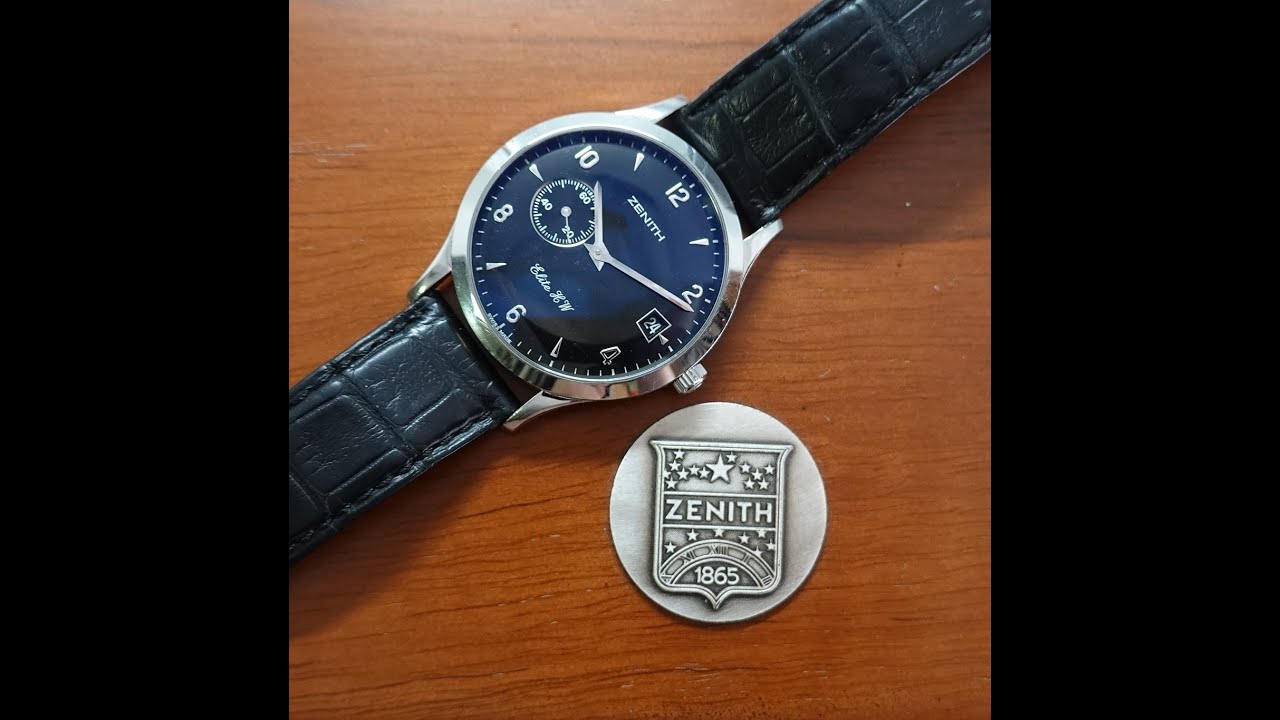 2001 Zenith Elite HW men's watch with box and extract from the archives.  Model ref' 01.1125.650/21.