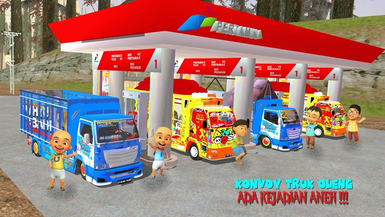 Upin dan ipin konvoi truk oleng terbaru‼️ Mail, ehsan dan fizi kesurupan 😱🤣 ELTIVISION