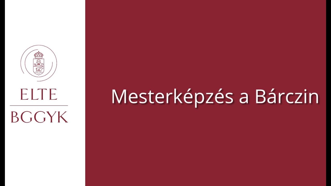 ELTE BGGYK &ndash; gy&oacute;gypedag&oacute;gia-tan&aacute;r mesterszak