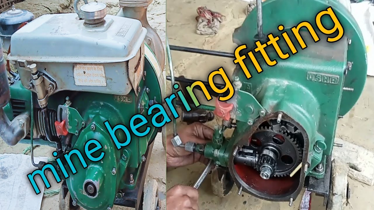 Usha diesel engine mine bearing fitting।। Usha diesel engine repair।।cd pump set