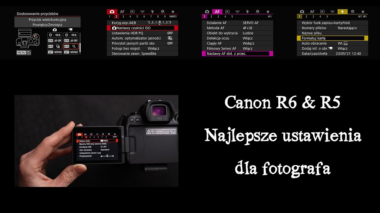 Canon R6 & R5 Jak skonfigurować aparat czyli najlepsze ustawienia dla fotografa ślubnego.