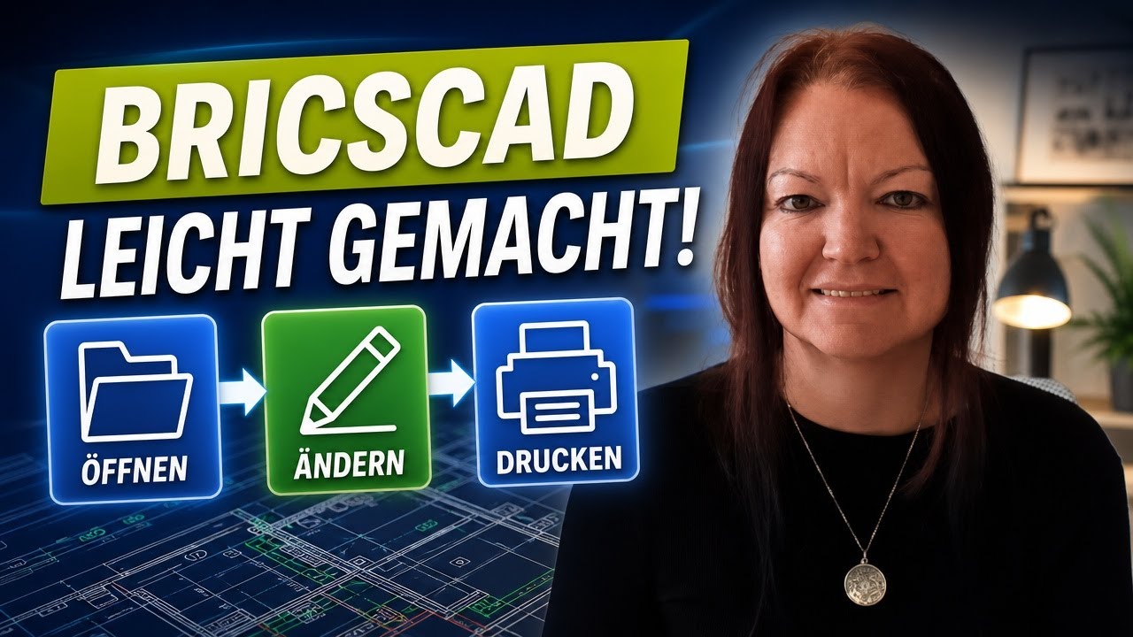 BricsCAD: Schnelleinstieg: eine Zeichnung öffnen, geringfügig ändern und drucken
