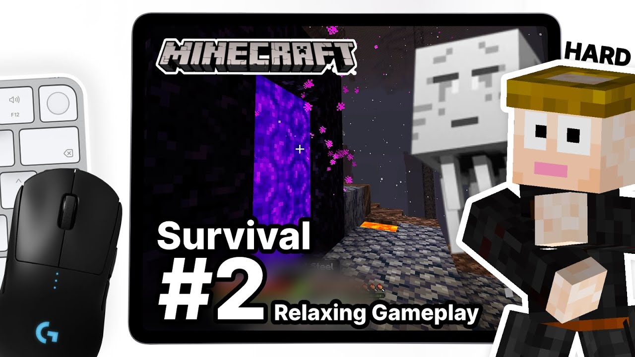 Minecraft Survival Series Episode 2 on Apple iPad Pro M2 Gameplay Relaxing | Mouse & Keyboard