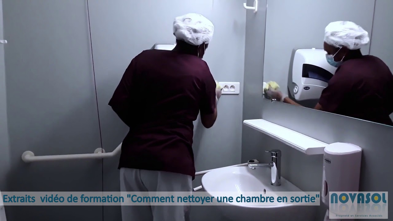 NOVASOL - Protocole sortant désinfection d'une chambre d'hôpital en sortie - extrait de la formation