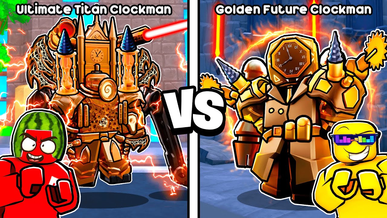 GOLDEN GODLY CLOCK vs ULTIMATE TITAN CLOCK in Toilet Tower Defense