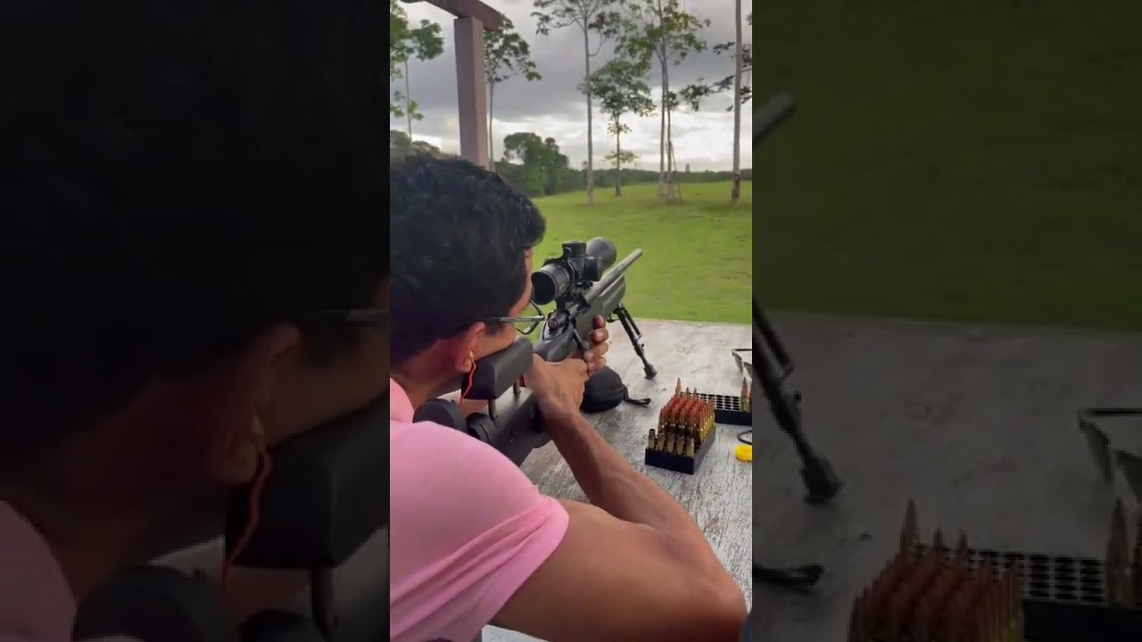 Tiro com fuzil .308 a 450M