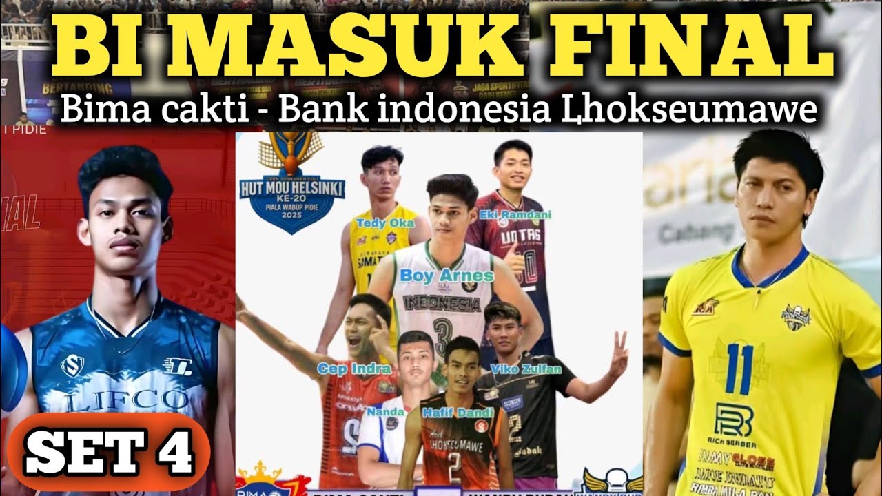 BIMA CAKTI KE FINAL🔥 BANK INDONESIA VC VS WANDI BURAK VC || GOR PCC SIGLI ACEH PIDIE - DIMAS VS BOY