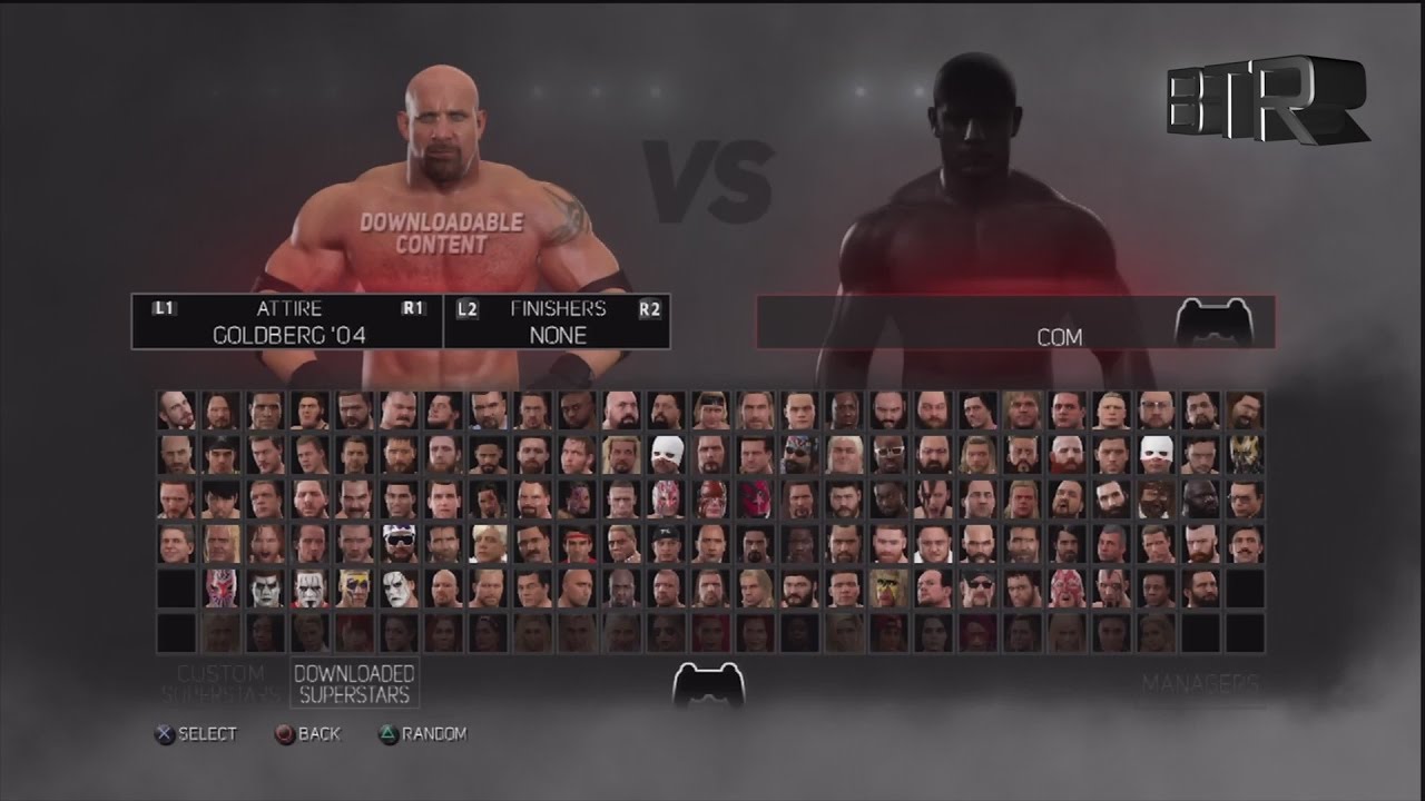WWE 2K17 Character Select Screen Including All DLC Packs Roster PS3/360