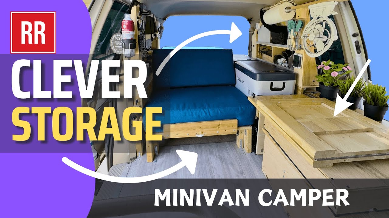 This Minivan Camper Storage Setup is GENIUS