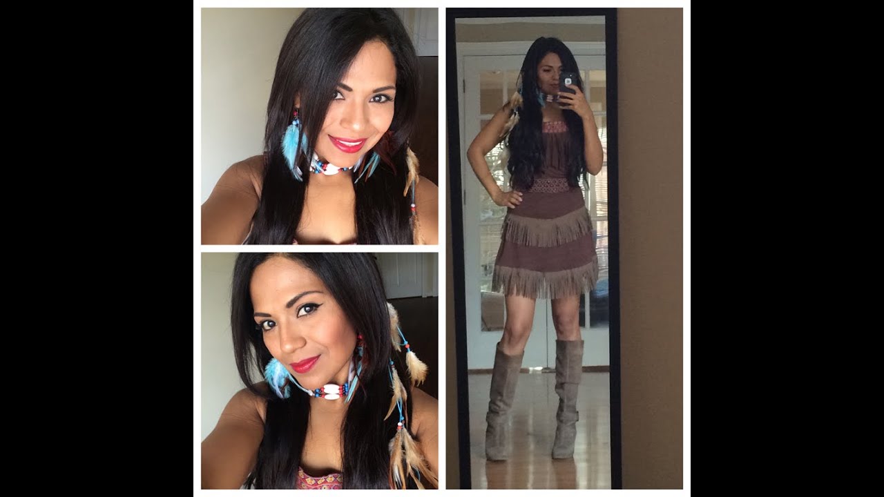 Vestido Pocahontas, Disfraz para halloween, dia de brujas