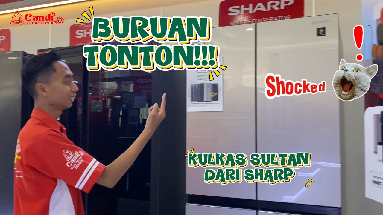 DILUAR DUGAAN BMKG,INI DIA KULKAS MEWAH SHARP Kulkas SIDE BY SIDE 472L – SJ-IF51PG-CG ✨