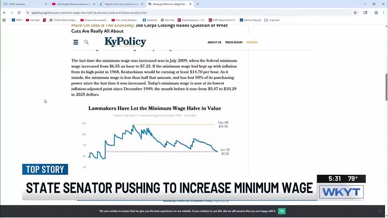 Report says Kentucky&rsquo;s minimum wage is below the poverty line