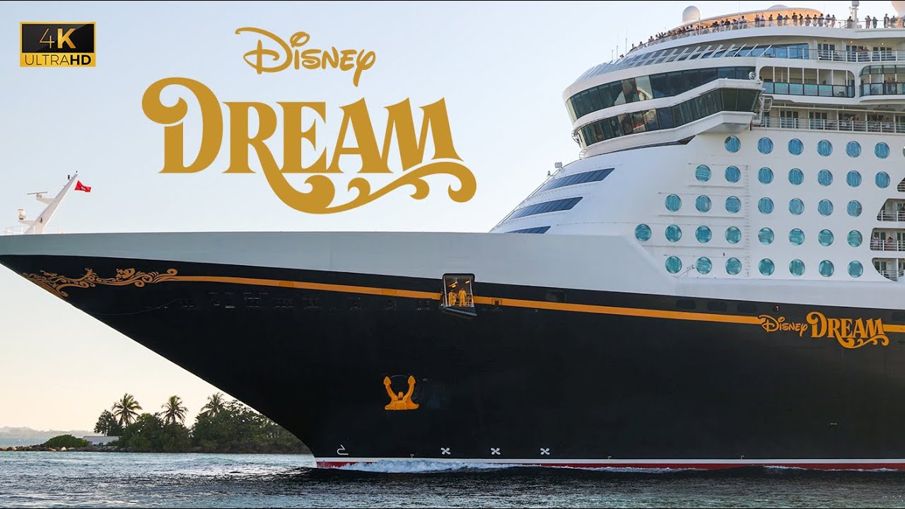 DISNEY DREAM Looks beautiful from every angle | Miami Sailaway - 4k