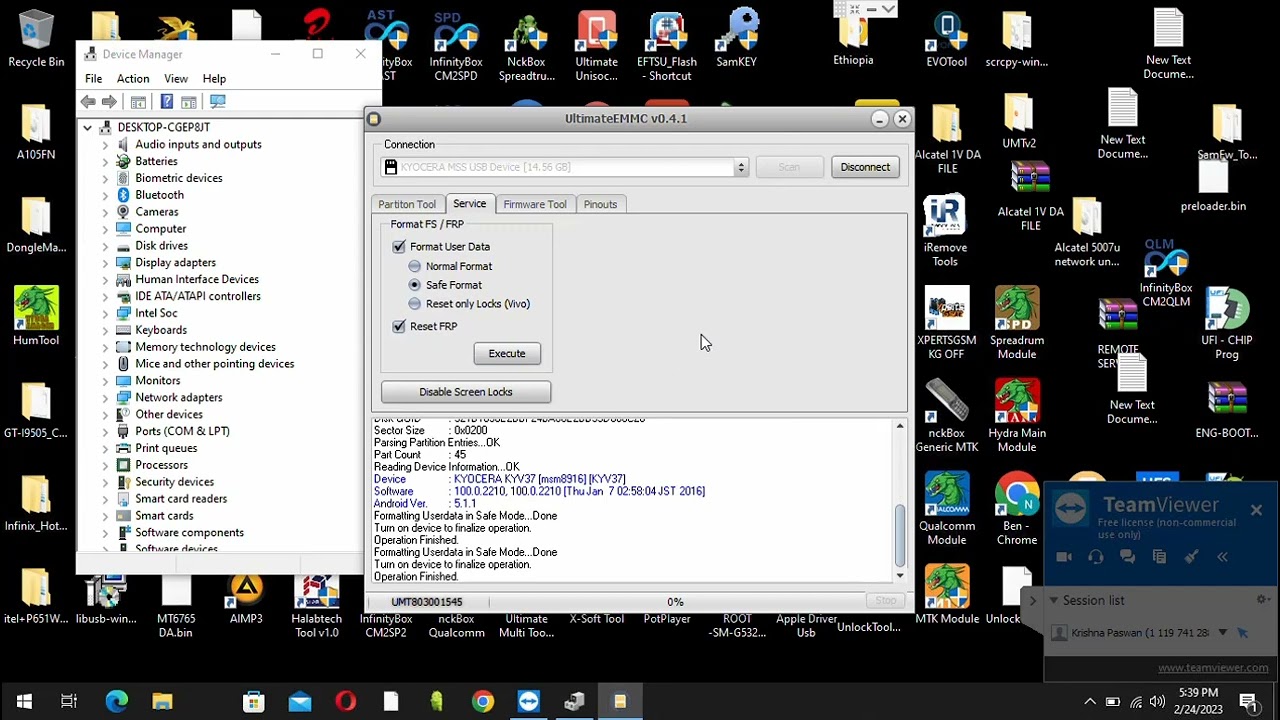 Kyocera AU KDDI Qua Phone KYV37 | Pattern Unlock & Frp | Umt Emmc Tool