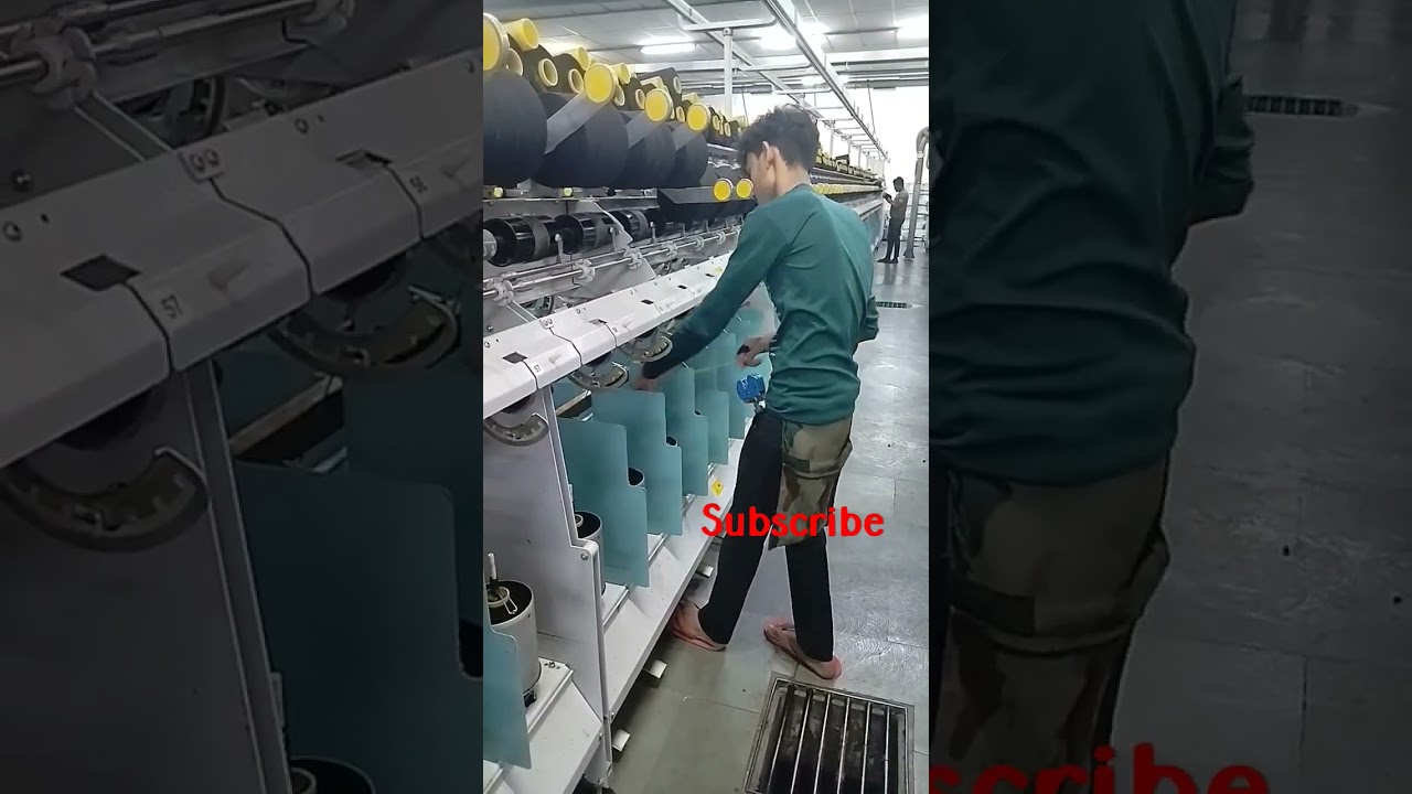 textile industries working!! TFO Machine!!