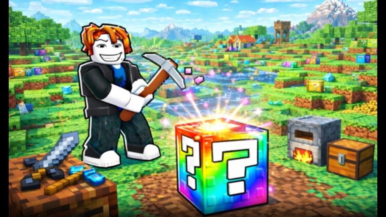 Minerblocks Modded Version Opening 100 LuckyBlocks