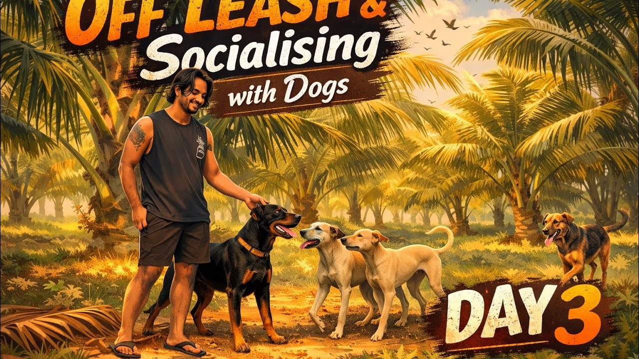 Day - 3 with Bruno off leash -socialising with dogs #dogtraining 