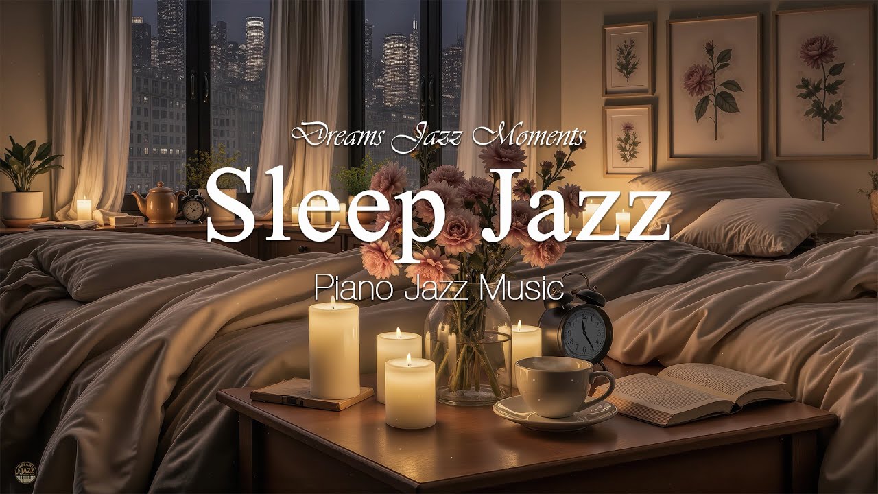Nightly Sleep Jazz Piano Music - Relaxing Jazz Instrumental Music - Soft Background Music for Sleep