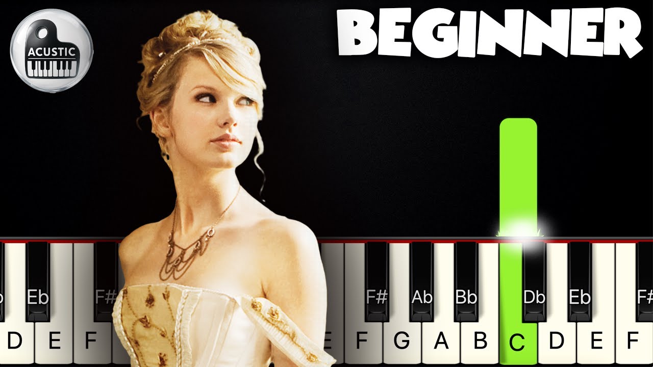 Love Story - Taylor Swift | BEGINNER PIANO TUTORIAL by Betacustic