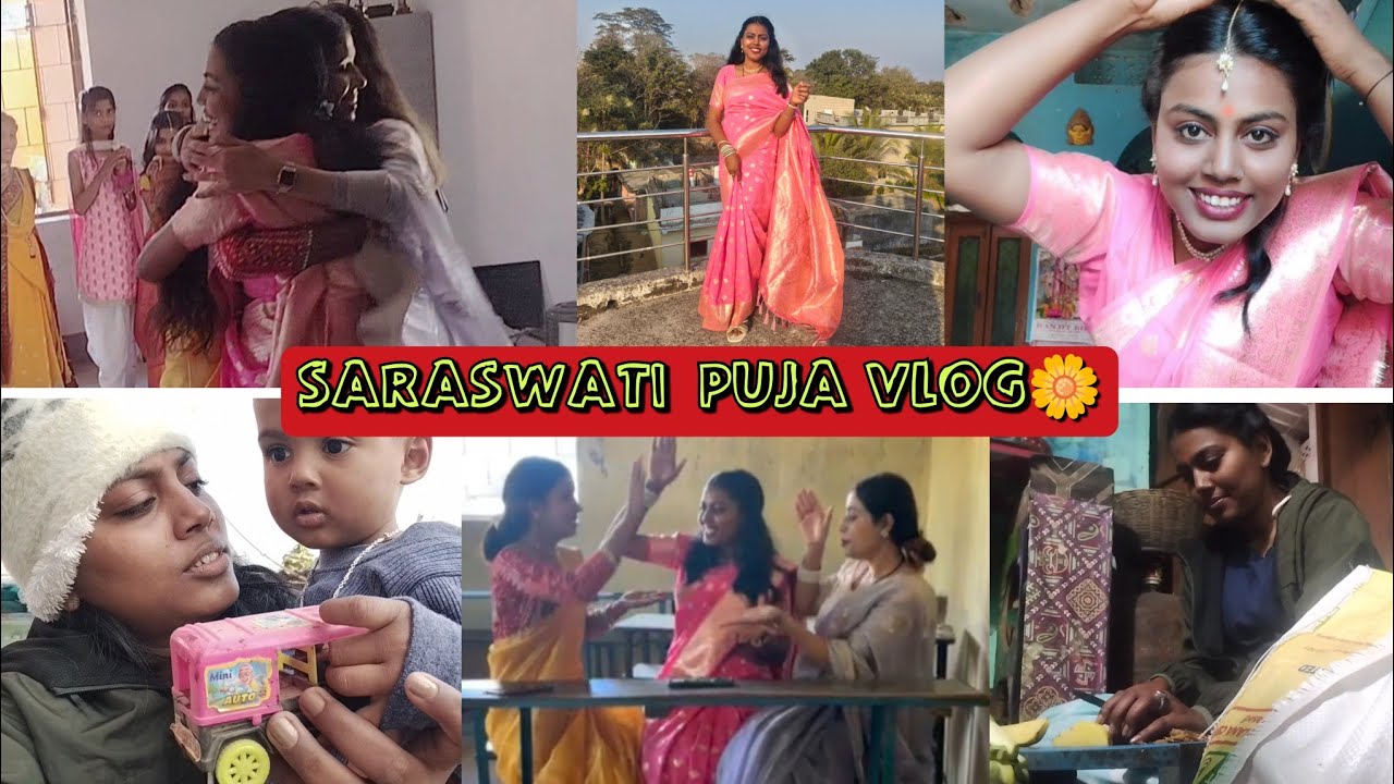 Met my School Friends❤️on Saraswati Puja 🌼