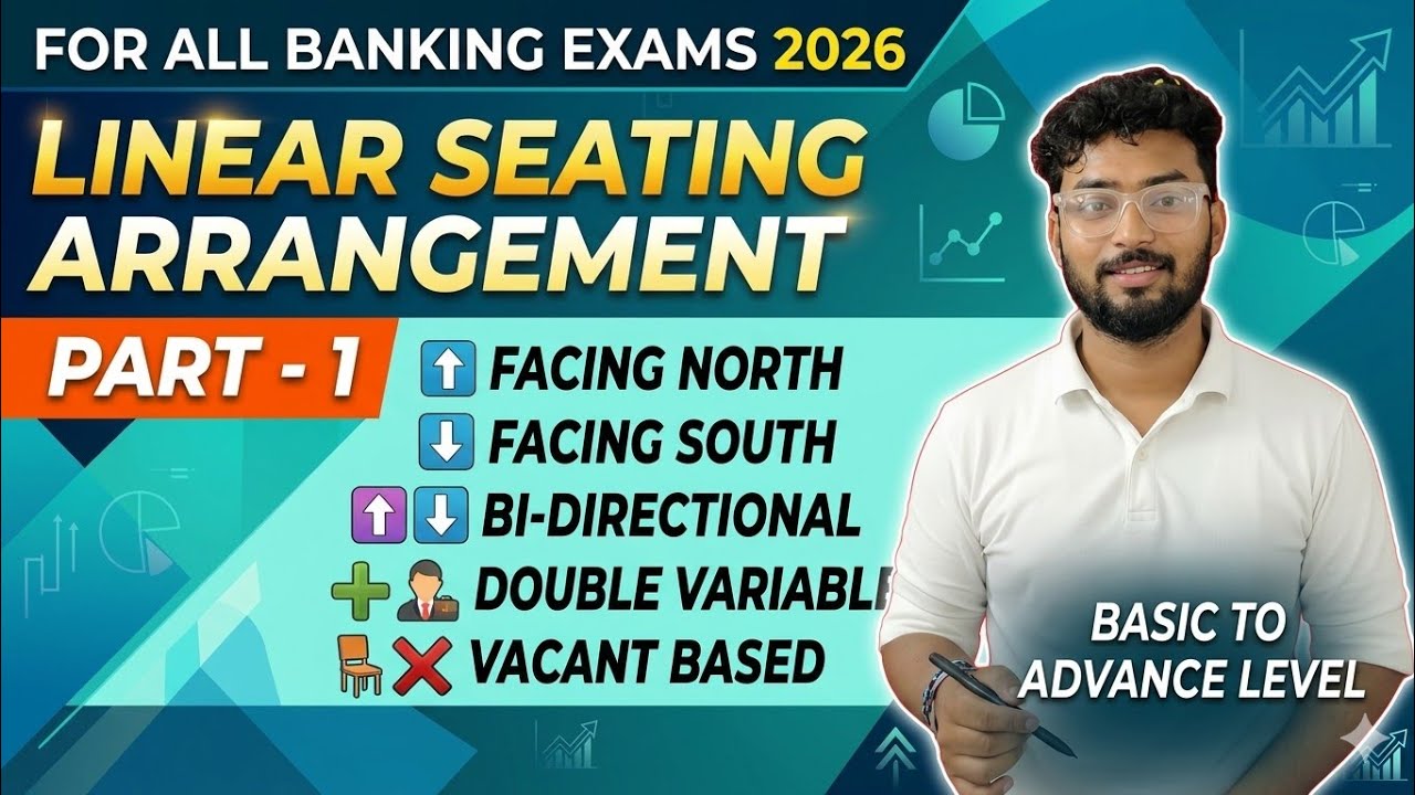 Type Wise Linear Seating Arrangement||All Patterns 🔥 | Part 1 | For All Banking Exams 2026