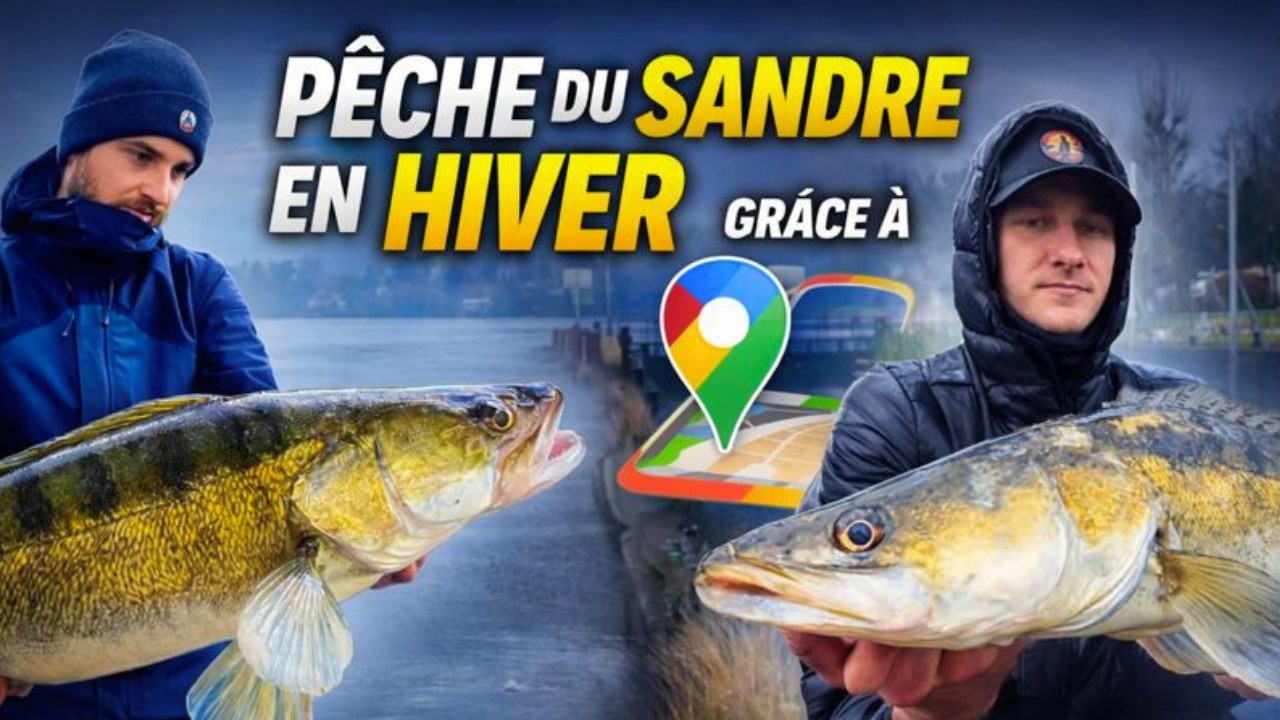 Merci Google Maps ! Pêche du sandre du bord en hiver.
