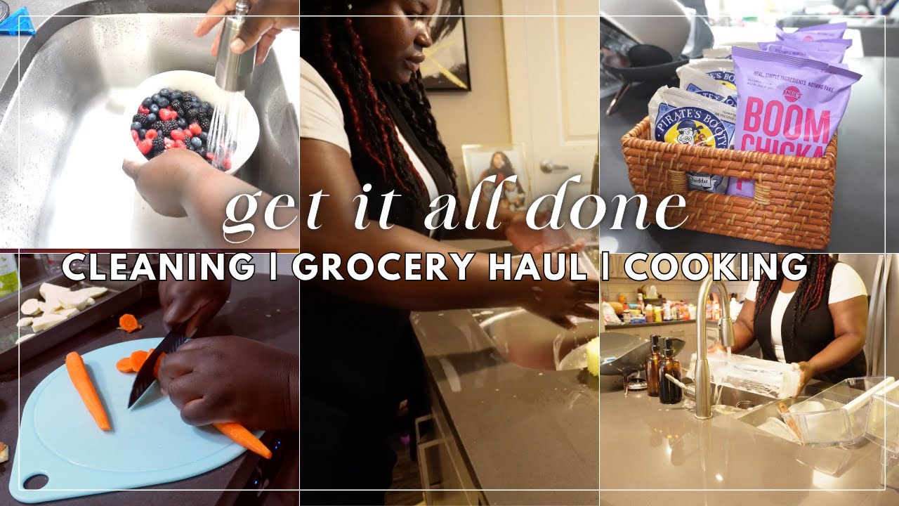 GET IT ALL DONE WITH ME: Fridge Deep Cleaning | Cooking | Grocery Haul + Asmr Restock | Faith Matini