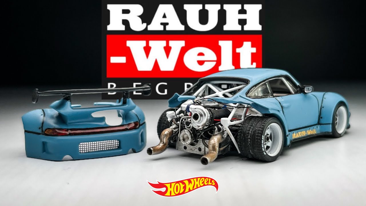 Porsche RWB V8 Turbo engine Hot Wheels Custom