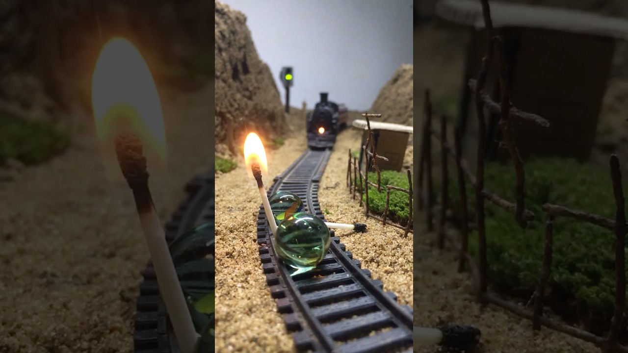TRAIN HIT THAT THE GLASS BALL & FIRE STICKS 😱😱🧨