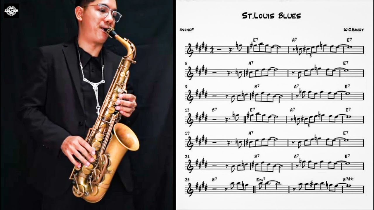 Saint Louis Blues (easy solo) for saxophone