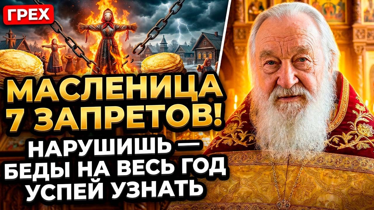 В МАСЛЕНИЦУ НЕЛЬЗЯ ДЕЛАТЬ ЭТИ 7 ВЕЩЕЙ — НАВЛЕЧЁТЕ БЕДУ НА ВЕСЬ ГОД! Священник предостерёг