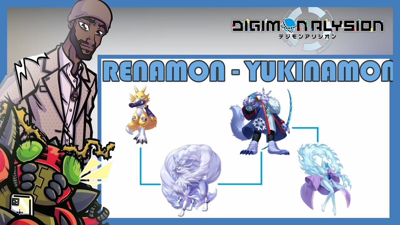 Реакция на RENAMON - YUKINAMON DIGIVOLUTION LINE и DIGIMON ALYSION [Digi React #3]