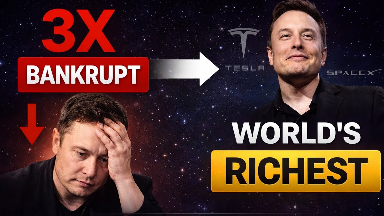 3 बार Bankrupt फिर बना World's Richest | Elon Musk Real Story | Tesla SpaceX Journey