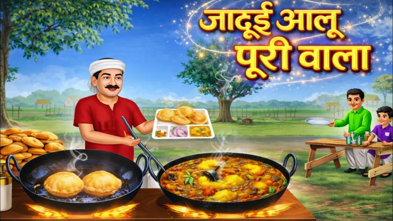 जादुई आलू पुरी वाला | Jaadui Alu Puri Wala | hindi story | hindi kahani | street food kahaniyan |