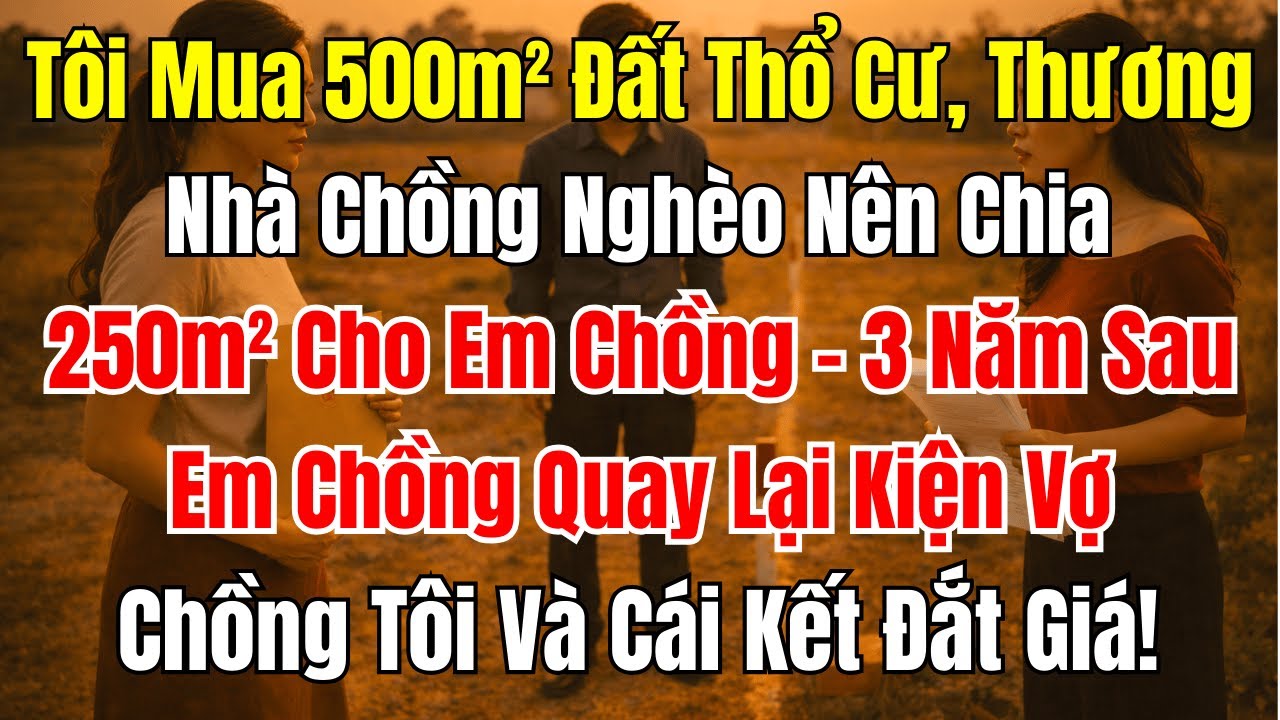 Câu Chuyện Gia Đình: Chia 250m² Đất Cho Em Chồng, 3 Năm Sau Bị Kiện Cái Kết Đắt Giá!