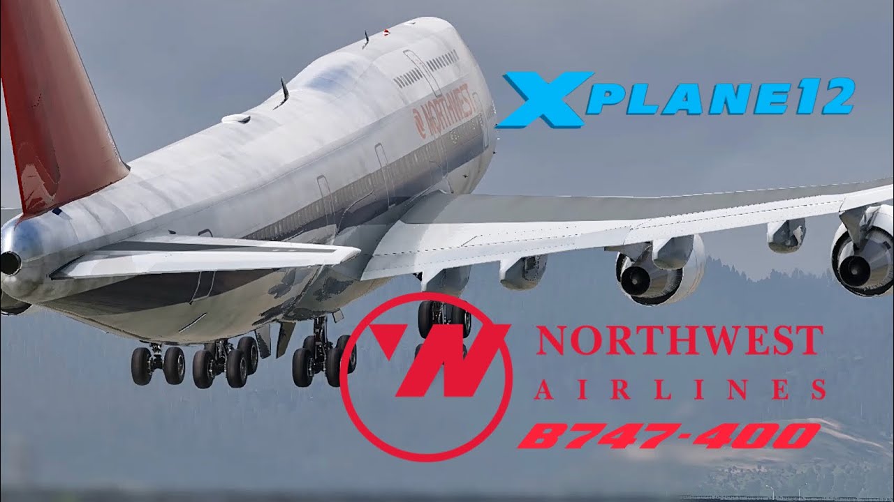 【FREE MOD】B747-400 Sparky747 North West Airline (NWA)